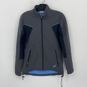 Asics Women's  Gray Soft Shell Zip Jacket Size Small